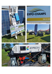 Photo de l'expo Camps et de Érion le robot tracteur agricole